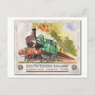 South Devon Railway Vintage Travel Postcard Postkarte