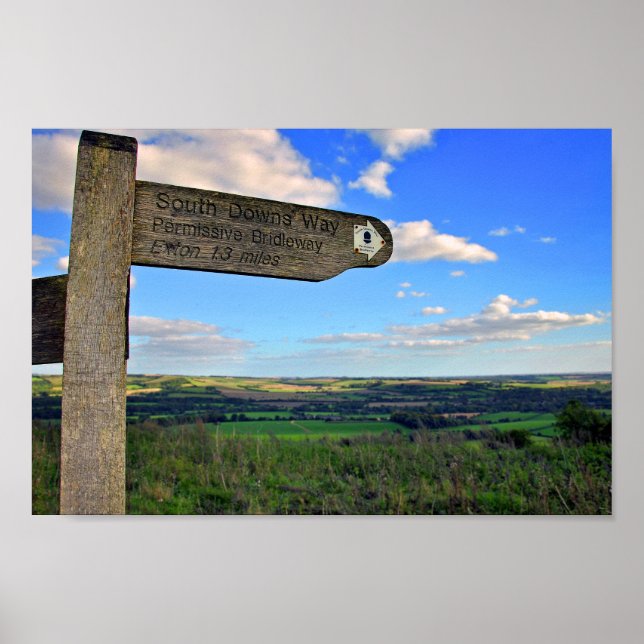 South Downs Beacon Hill Hampshire England Poster (Vorne)
