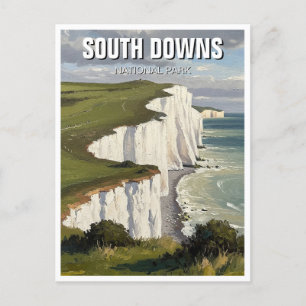 South Downs National Park England Travel Postkarte