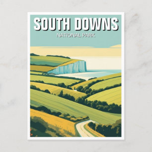 South Downs National Park England Travel Postkarte