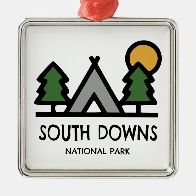 South Downs National Park Ornament Aus Metall (Vorne)