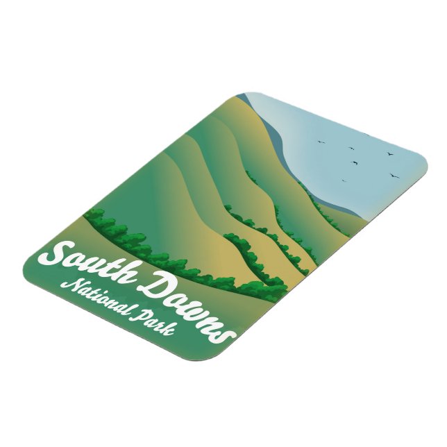 South Downs National Park Reiseplakat Magnet (Linke Seite)