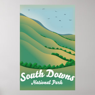 South Downs National Park Reiseplakat Poster