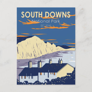South Downs National Park Seven Sisters England Postkarte