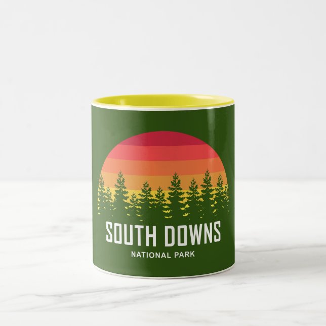 South Downs National Park Zweifarbige Tasse (Mittel)
