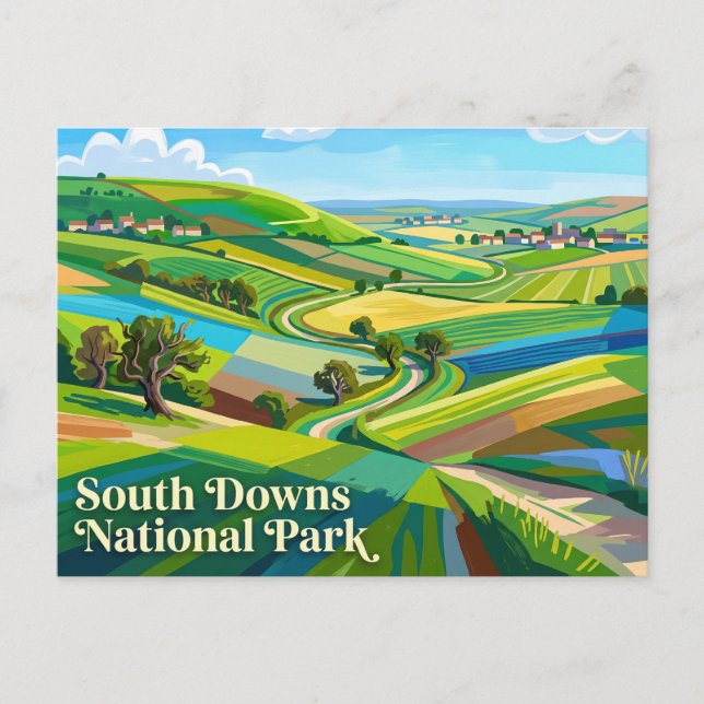 South Downs Nationalpark England Postkarte (Vorderseite)