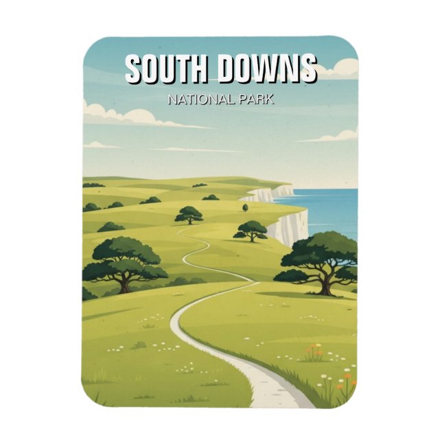 South Downs Nationalpark England Reise Magnet (Vertikal)