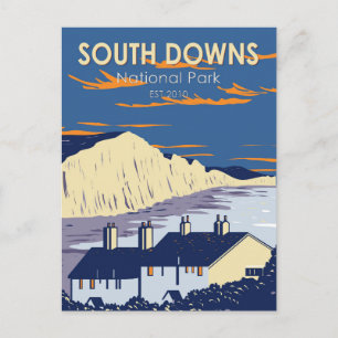 South Downs Nationalpark Seven Sisters England Postkarte