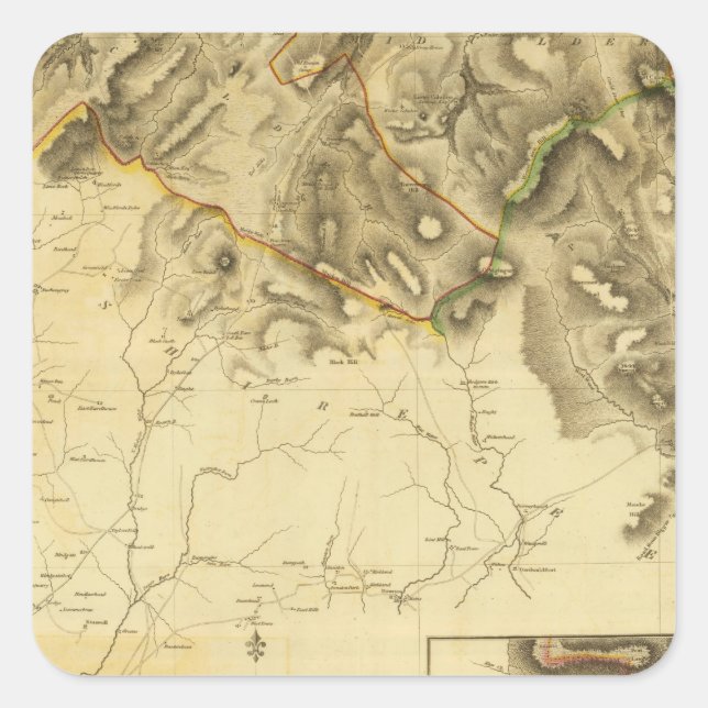South Edinburgh Shire Quadratischer Aufkleber (Vorderseite)