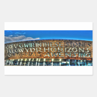 South England Country Road & Pasta Scene Rechteckiger Aufkleber