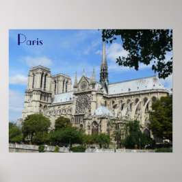 South Facade, Notre Dame Cathedral, Paris, Frankre Poster