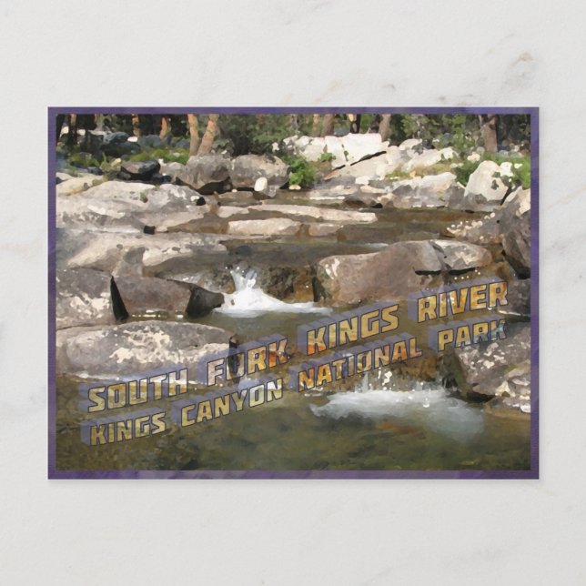 South Fork Kings River Crossing The John Muir Trai Postkarte (Vorderseite)