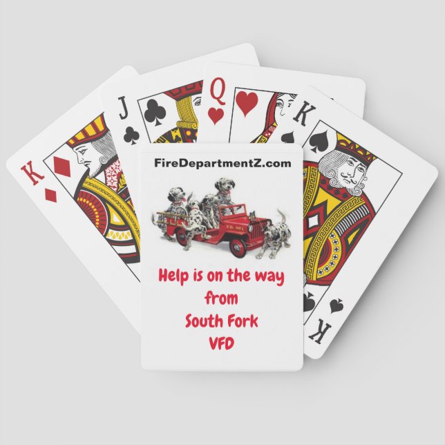 South Fork VFD Dalmatinierung Feuerwehr Spielkarten (Rückseite)