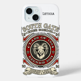 South Gate High School Rams iPhone Case mit Namen