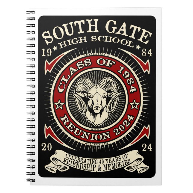 South Gate High School Rams Notebook Notizblock (Vorderseite)