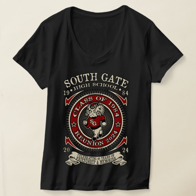 South Gate High School T - Shirt Ramsey Front & Re (Ablage )