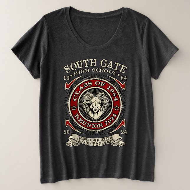 South Gate S.S. Rams Women's plus size T - Shirt (Design vorne)