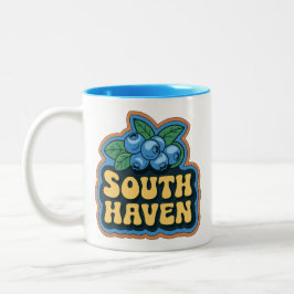South Haven 70er Retro Michigan Vintag Coffee Tass Zweifarbige Tasse