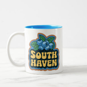 South Haven 70er Retro Michigan Vintag Coffee Tass Zweifarbige Tasse