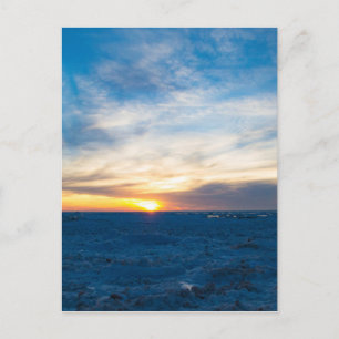 South Haven Lighthouse Frozen Lake Michigan Postkarte