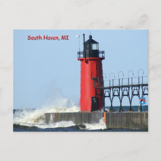 South Haven Lighthouse Postkarte