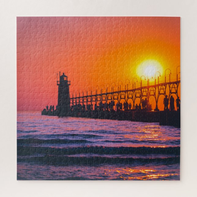 South Haven, MI Lighthouse Puzzle (Vertikal)