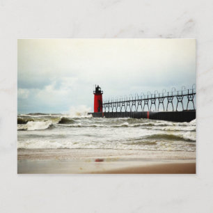 South Haven Michigan Lighthouse Postkarte