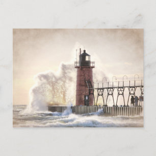 South Haven Michigan Lighthouse Postkarte