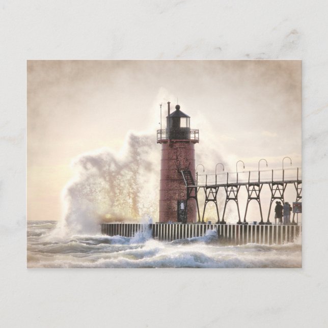 South Haven Michigan Lighthouse Postkarte (Vorderseite)