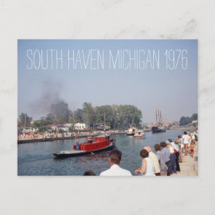 South Haven Michigan Tugboat 1976 Postkarte