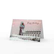 South Haven Michigan Winter Schnee Leuchtturm