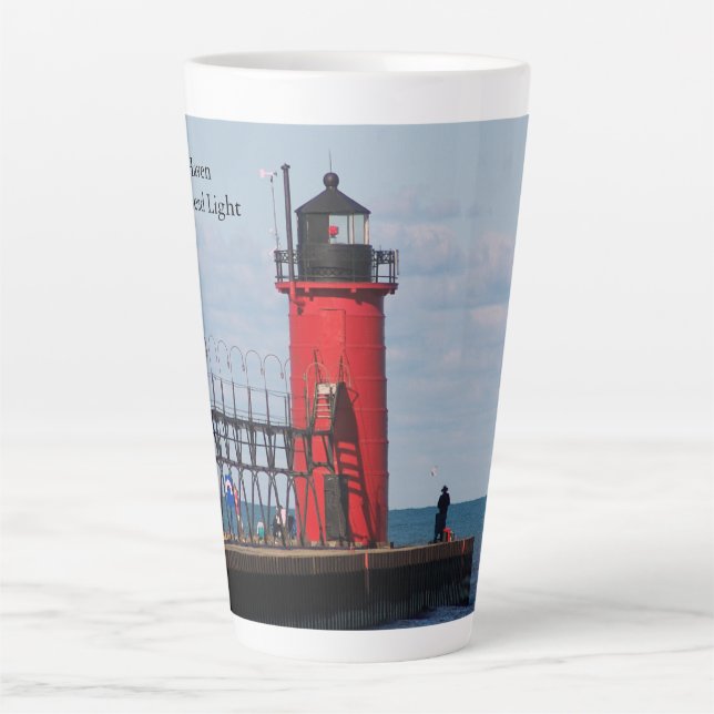South Haven South Pierhead Light Latte Tasse (Vorderseite)