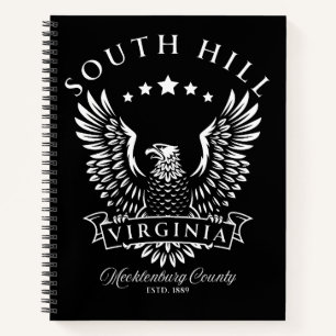 South Hill Mecklenburg Landkreis Virginia Vintag Notizbuch