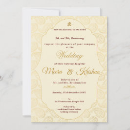 South Indian Wedding Invitation Einladung
