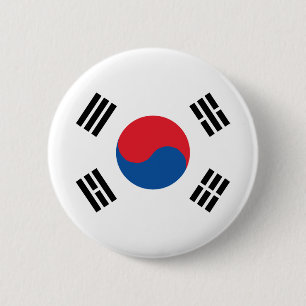 South Korea Flag Button