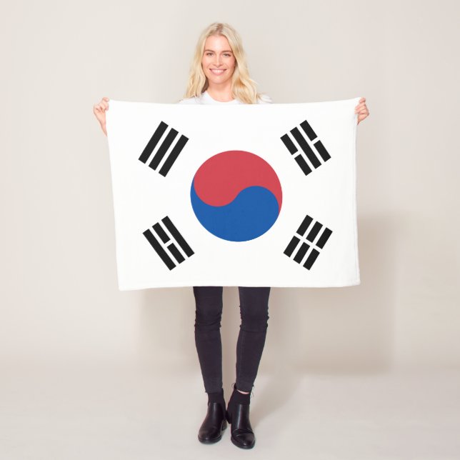 South Korea Flag Fleecedecke (Beispiel)