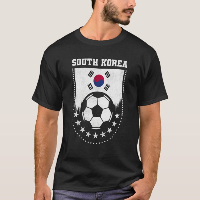 South Korea Flag Soccer Fan T-Shirt (Vorderseite)