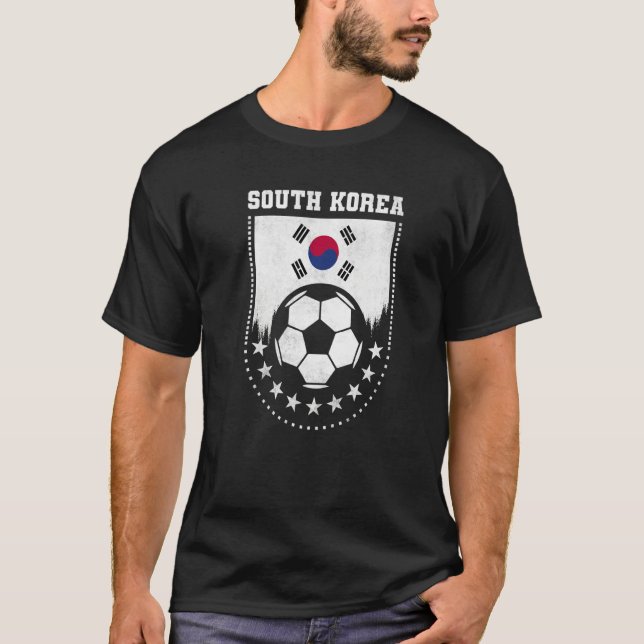 South Korea Flag Soccer Fan   T-Shirt (Vorderseite)