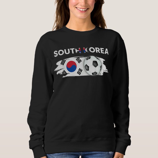 South Korea Flag Soccer South Korean Football Fans Sweatshirt (Vorderseite)
