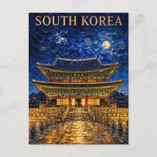 South Korea: Mystic Night Seoul Art Souvenir Postkarte