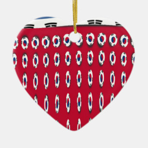 South Korea PolkaDot flag Keramik Ornament