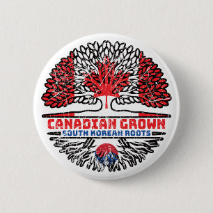 South Korea South Korean Canadian Canada Tree Button