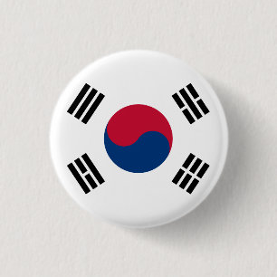 South Korea (South Korean) Flag Button