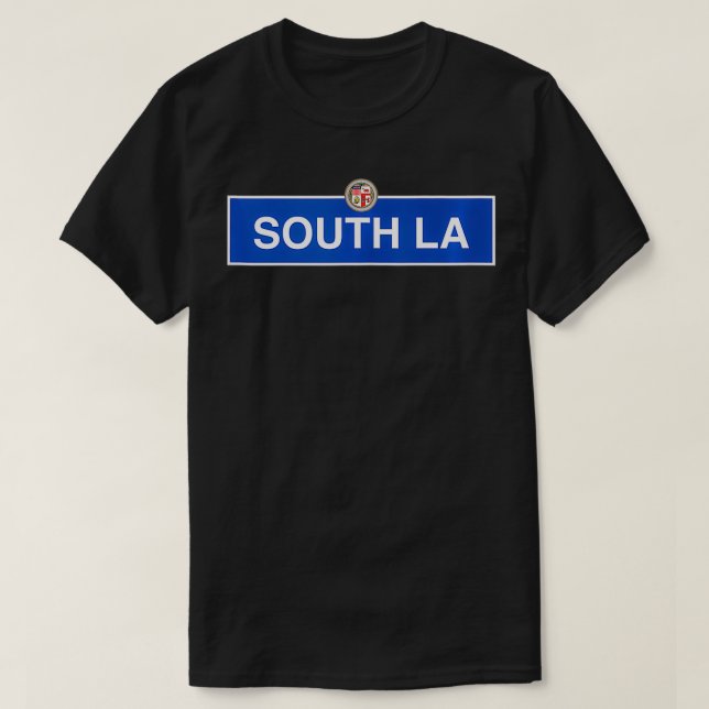 South LA Los Angeles Street Sign Central Slauson H T-Shirt (Design vorne)