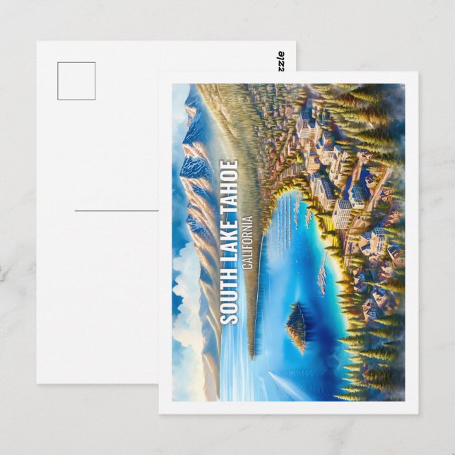 South Lake Tahoe California Postkarte (Vorne/Hinten)
