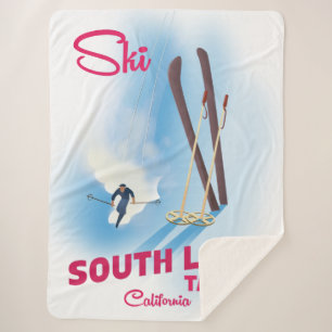 South Lake Tahoe Ski-Plakat Sherpadecke