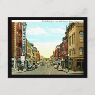 South Main Street vom Public Square, Mount Vernon Postkarte