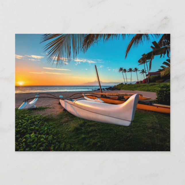 South Maui Beach bei Sunset | Maui, Hawaii Postkarte (Vorderseite)