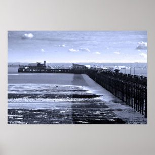 South on Sea Pier Beach Essex England Poster