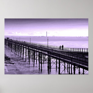 South on Sea Pier Beach Essex England Poster